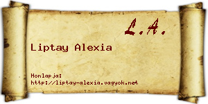 Liptay Alexia névjegykártya